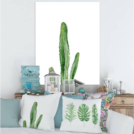 Designart - Green Cactus South Western Plant Botanical Detail
